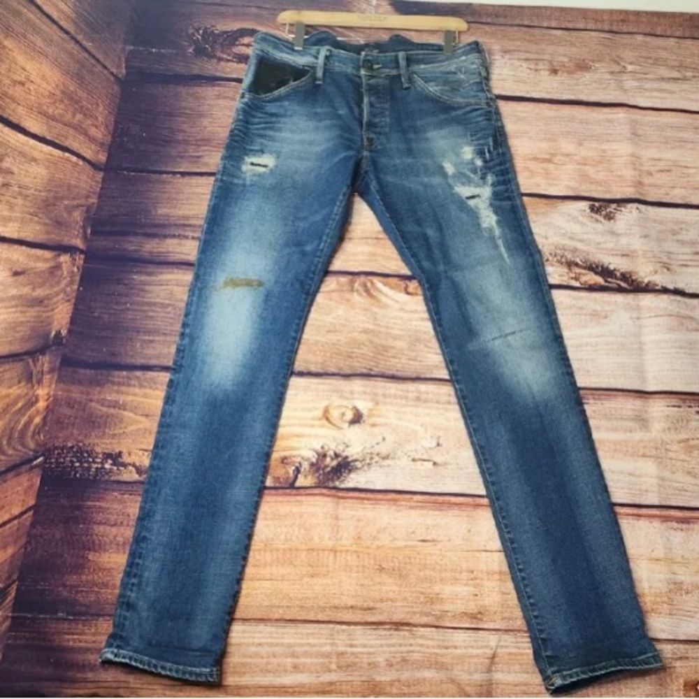 Men's Jack & Jones jeans intelligence slim fit/Glenn button fly jeans 33x34